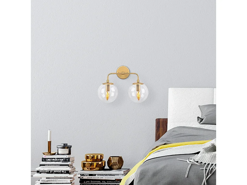 Candeeiro de Parede Dourado Elegante - Design Moderno e Sofisticado