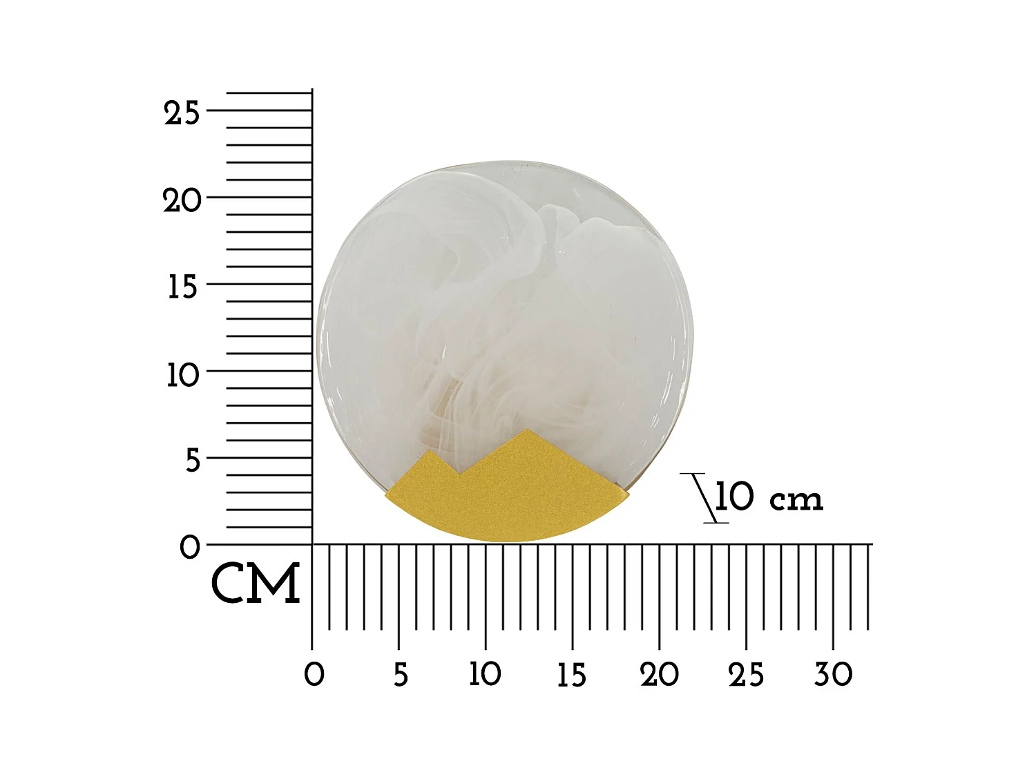 Applique Murale en Verre "Moon" 20cm Blanc