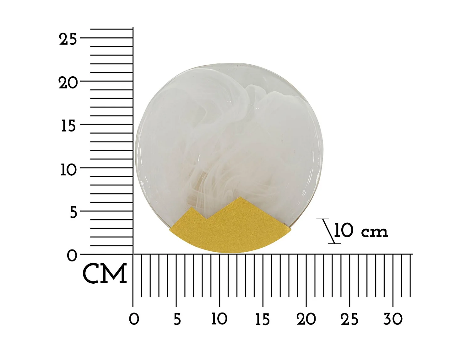 Applique Murale en Verre "Moon" 20cm Blanc