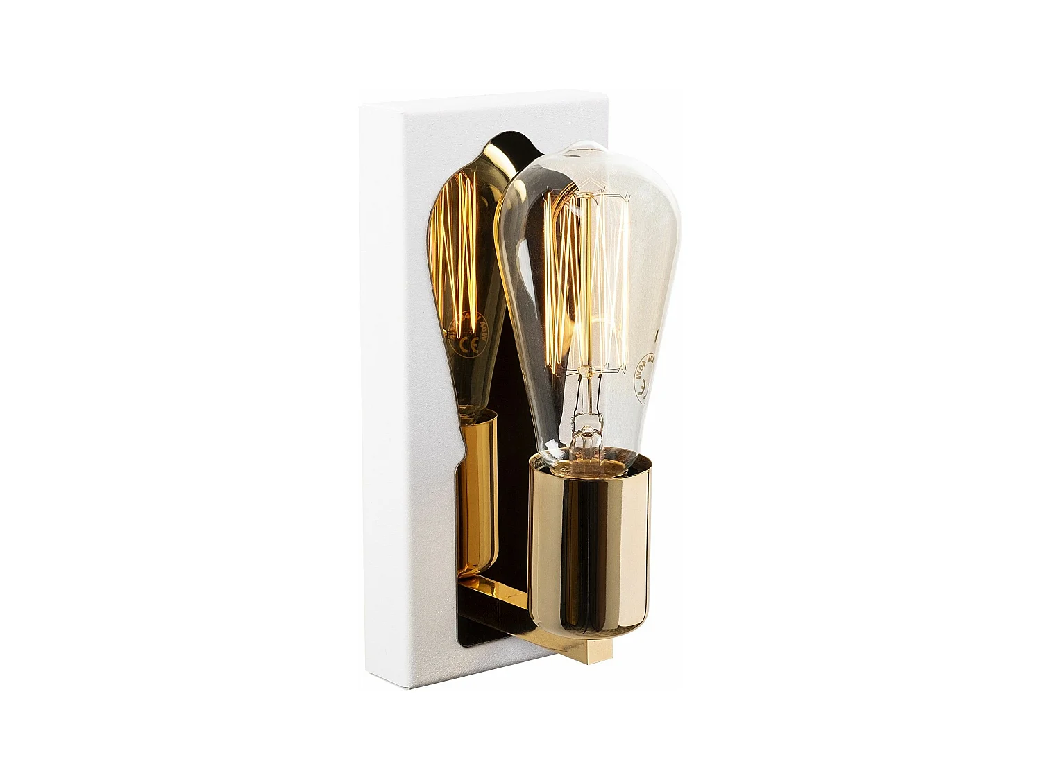 Applique murale minimaliste Borealis Métal Blanc et Or