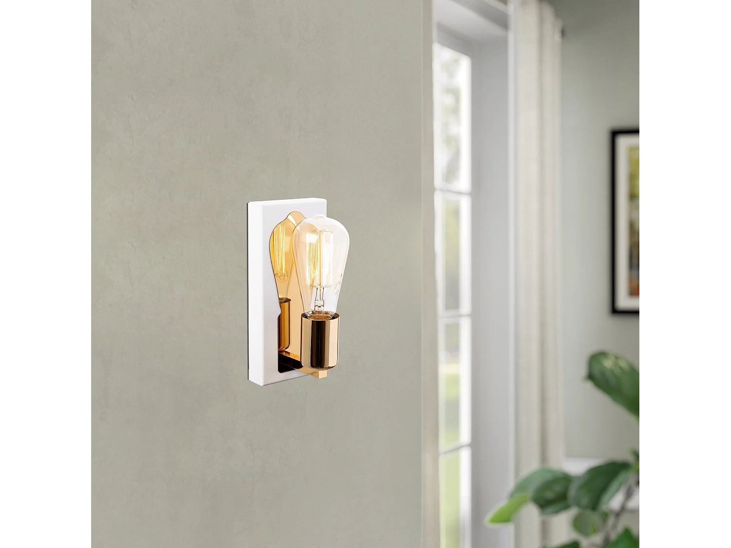 Applique murale minimaliste Borealis Métal Blanc et Or