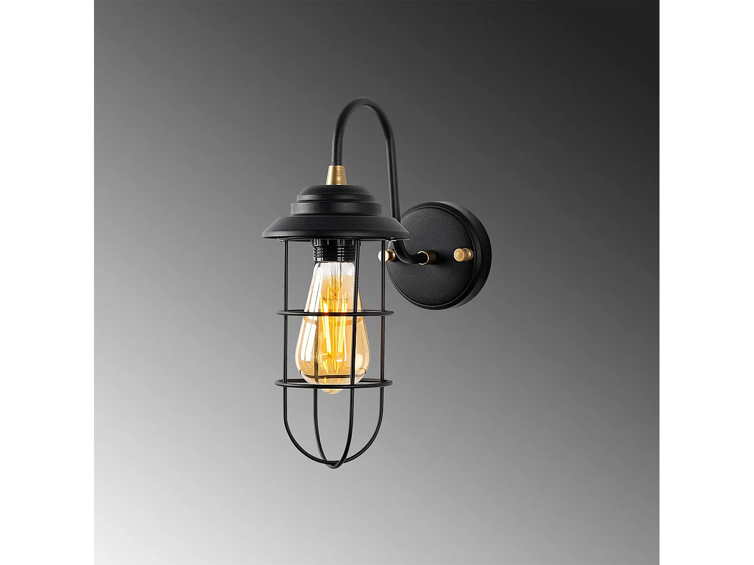 Candeeiro de Parede Metálico Mahoni 13205 - Elegância e Sofisticação