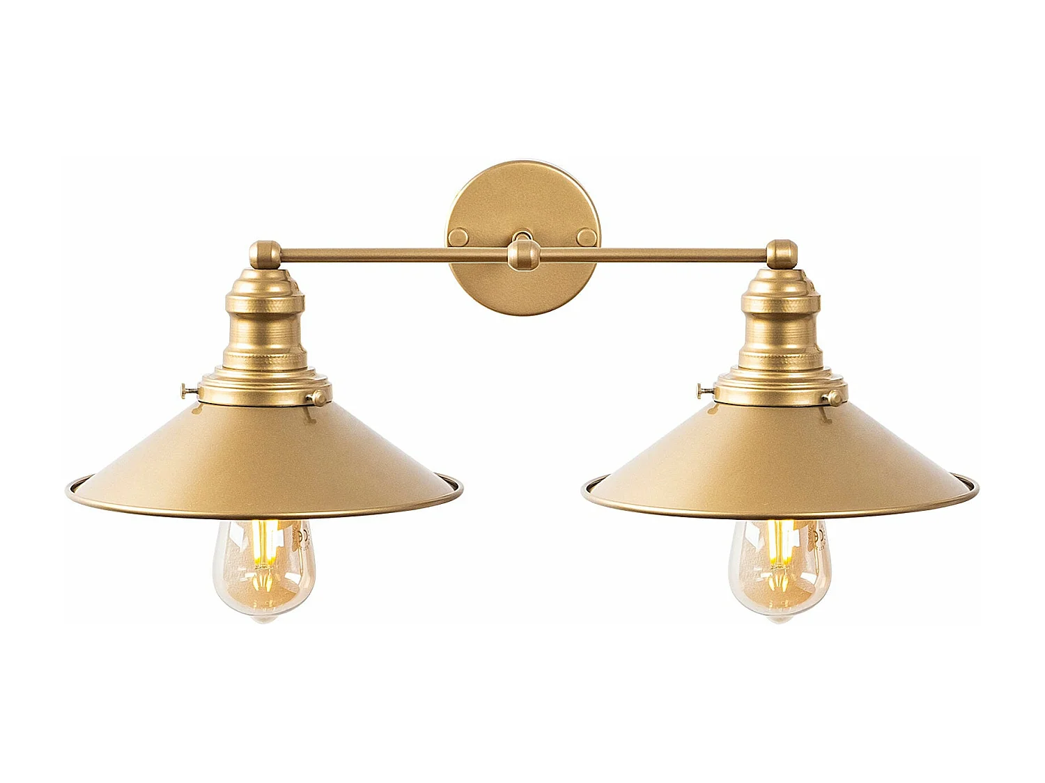 Candeeiro de Parede Dourado Conical - Elegância Moderna para sua Casa