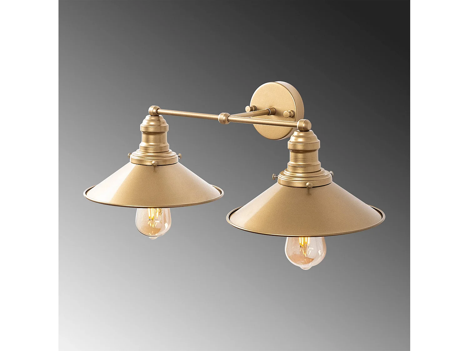 Candeeiro de Parede Dourado Conical - Elegância Moderna para sua Casa