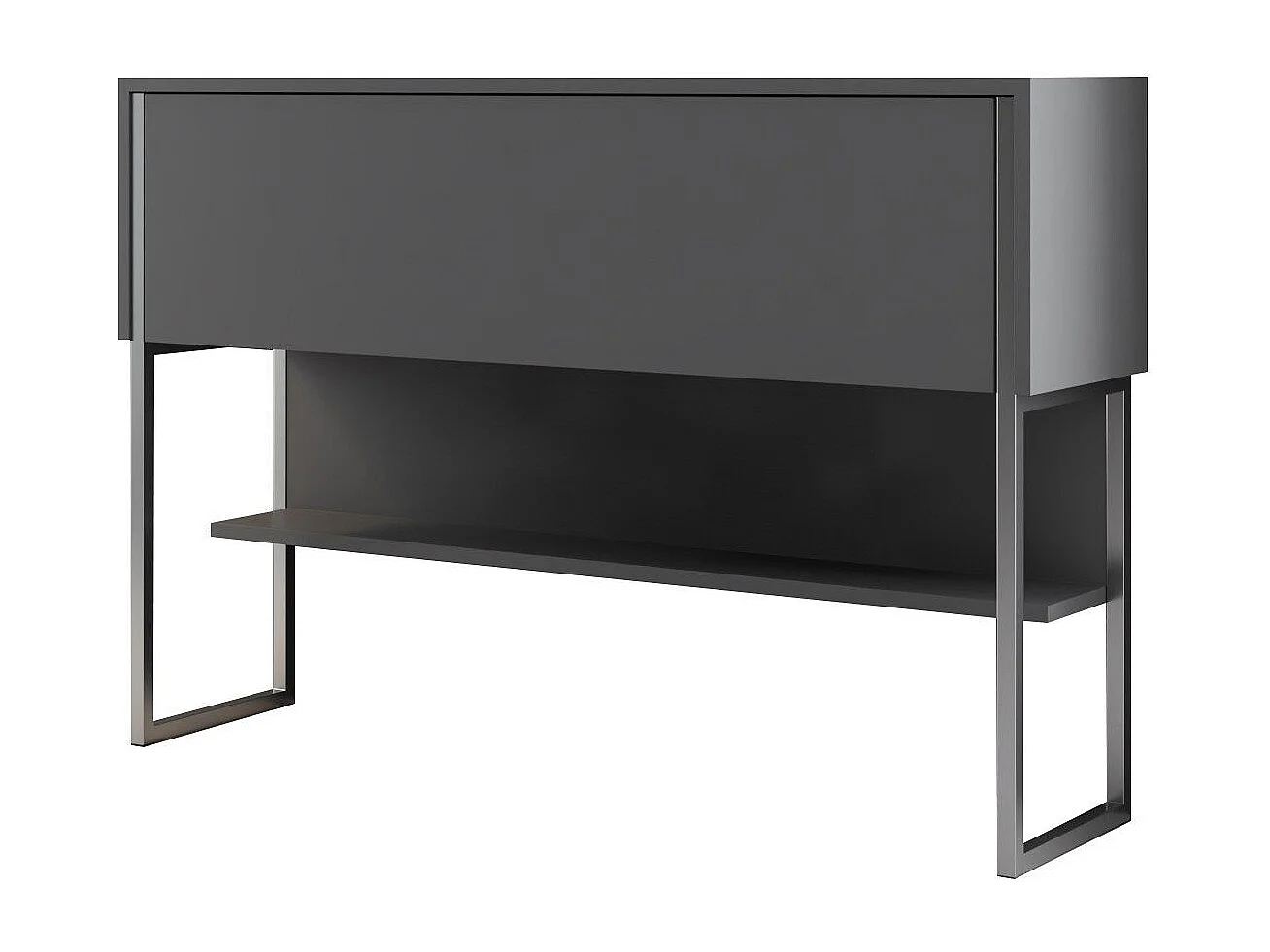 Consola de Entrada Moderna 'Madrid' em Prata e Antracite - 120x80x30cm