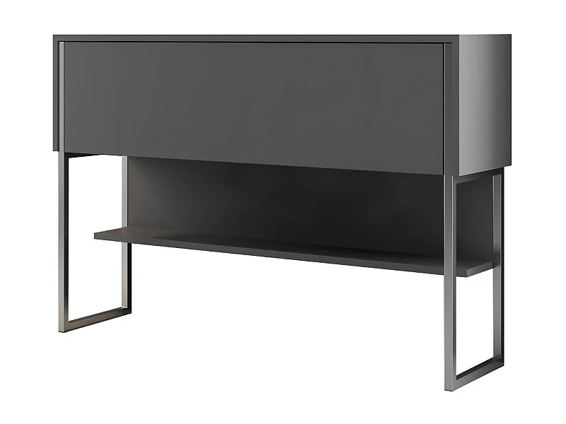 Consola de Entrada Moderna 'Madrid' em Prata e Antracite - 120x80x30cm
