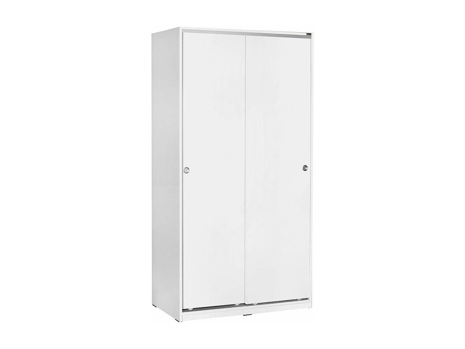Roupeiro Moderno "Zenith" em Branco com Portas de Correr - 94 x 182 x 52 cm