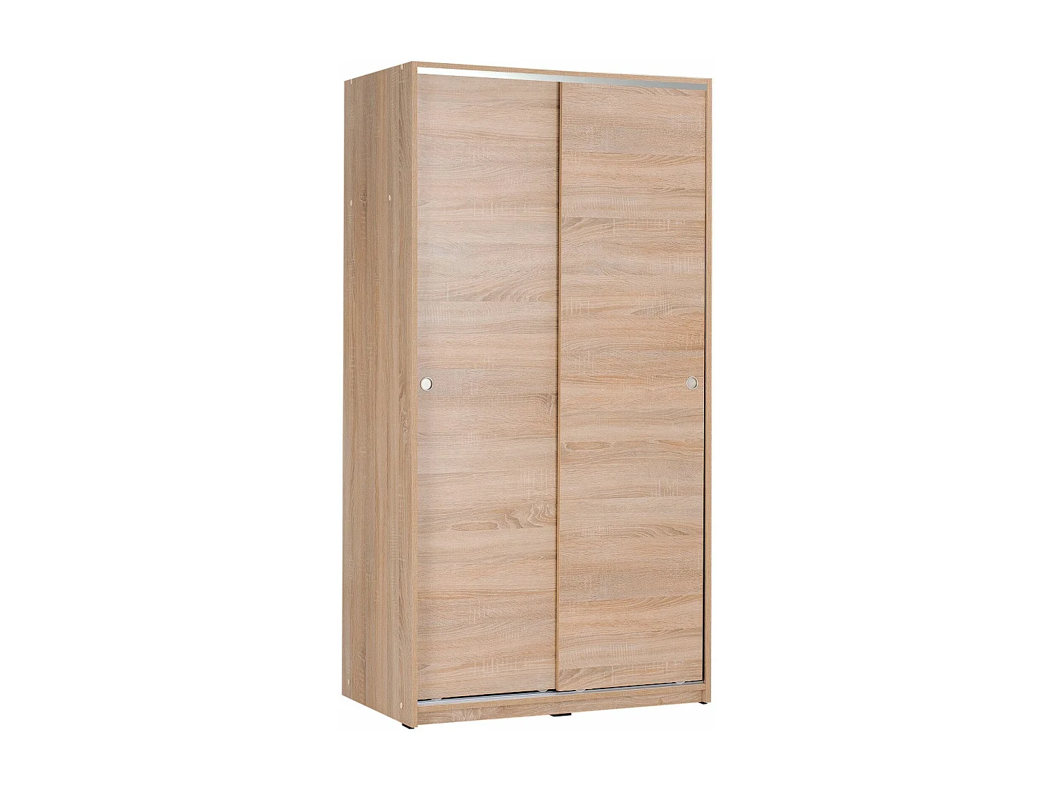 Roupeiro Moderno Zenith em Carvalho Sonoma com Portas de Correr - 94 x 182 x 52 cm