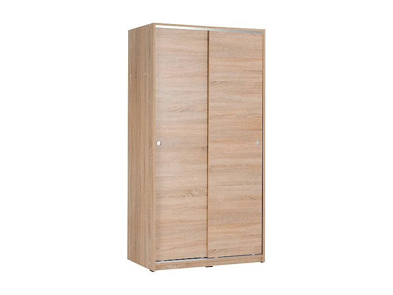 Roupeiro Moderno Zenith em Carvalho Sonoma com Portas de Correr - 94 x 182 x 52 cm