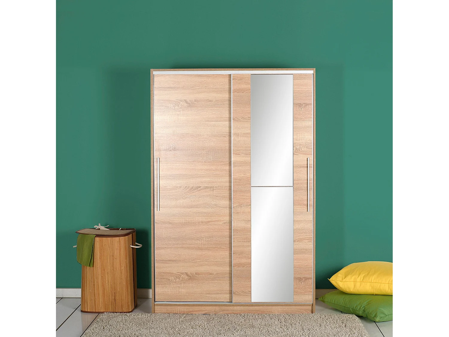 Roupeiro Lúmina em Carvalho Sonoma – Estilo Moderno e Funcionalidade – 120 x 182 x 52 cm