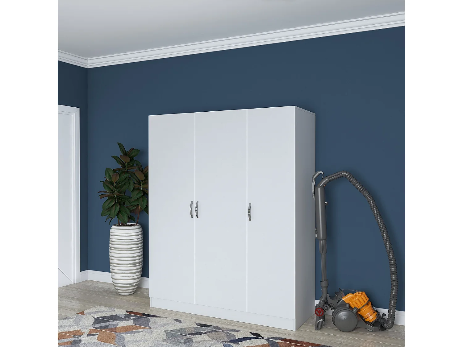 Armario BA105-1992 blanco 145x181.8x55 cm