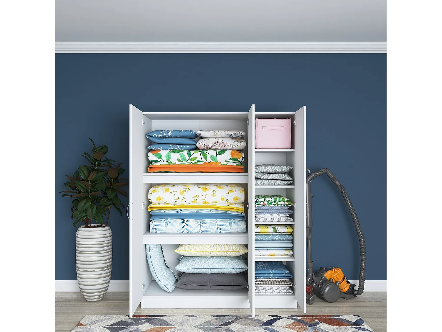 Armario BA105-1992 blanco 145x181.8x55 cm