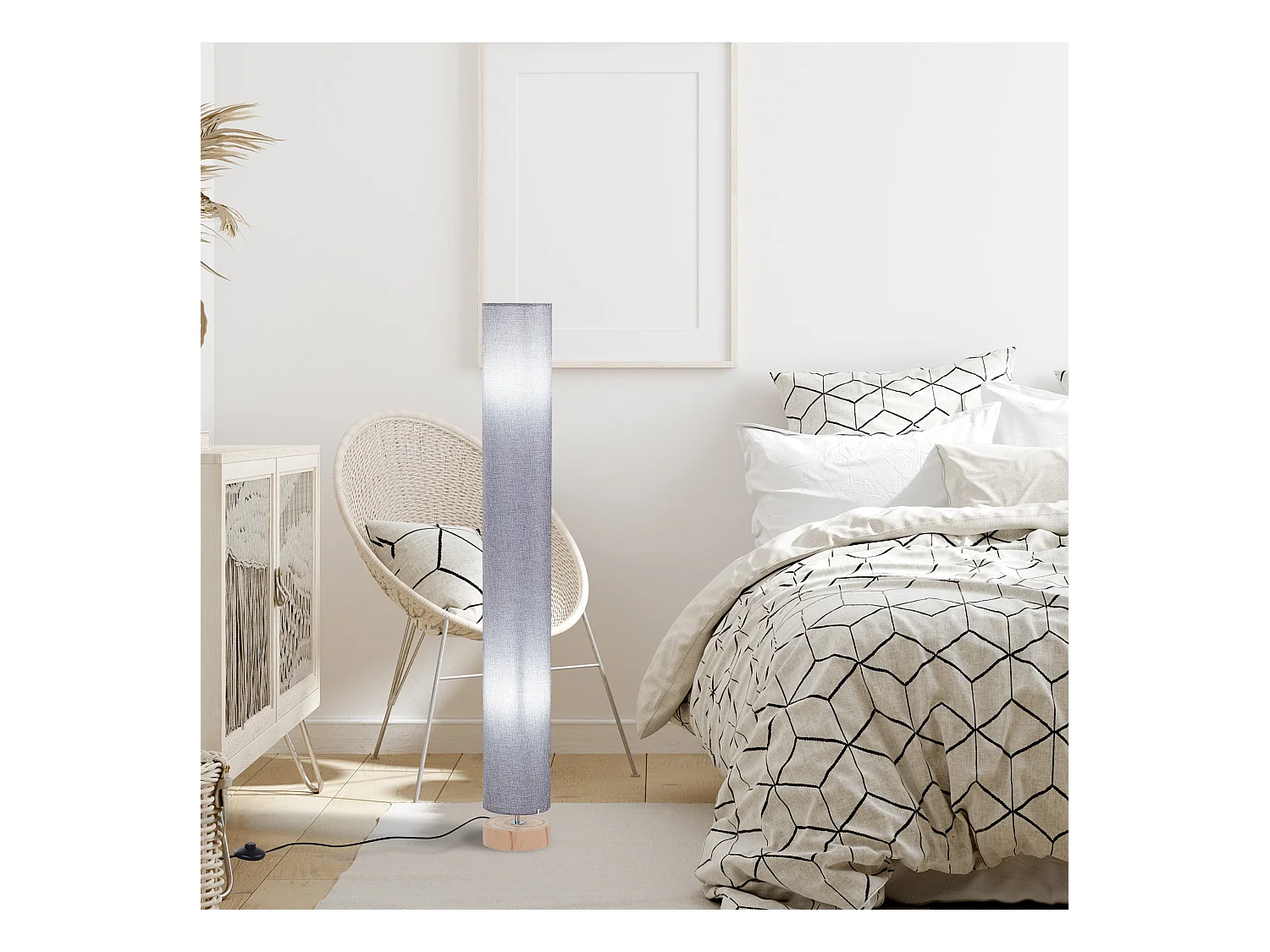 Lámpara de pie Australia Homcom 40W 2 puntos de luz gris Ø15x120 cm