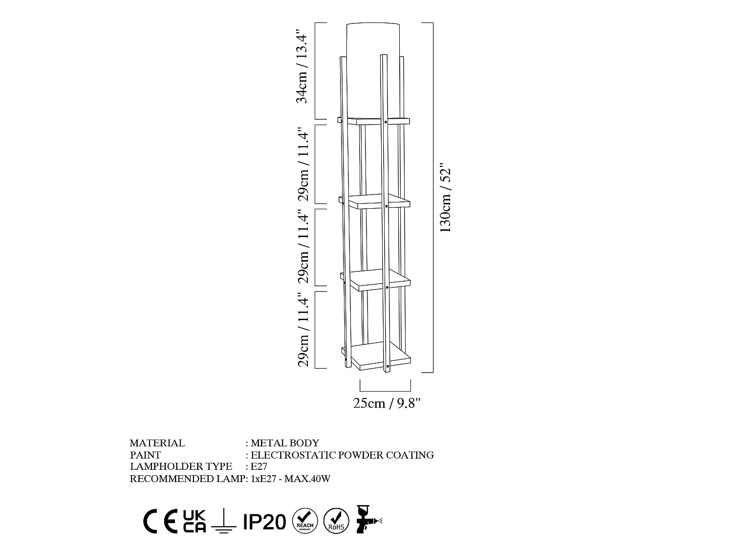 Candeeiro de Pé Preto e Cobre - Elegância e Estilo para o Seu Espaço
