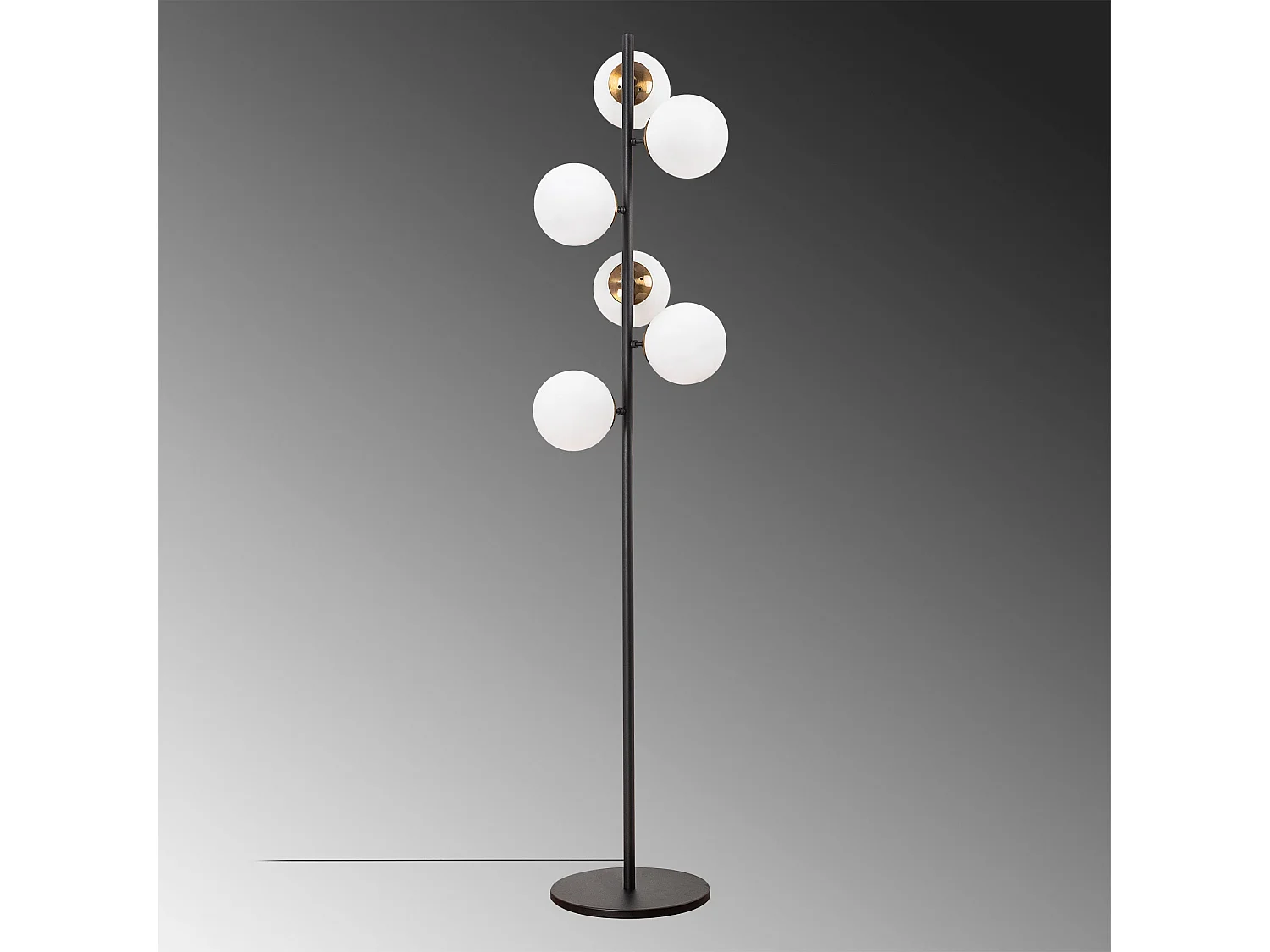 Candeeiro de Pé Preto Fazli 10520 - Iluminação Elegante e Moderna