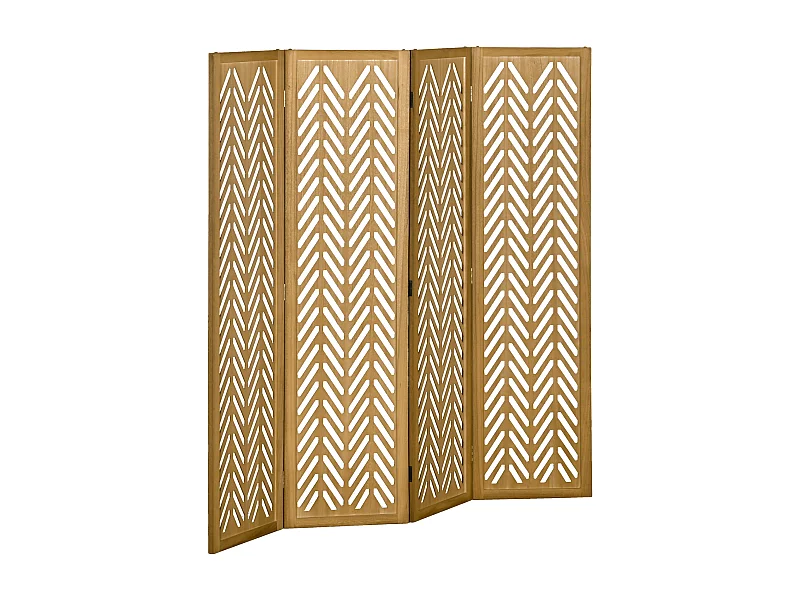Biombo madera natural 160x1.7x170 cm HOMCOM