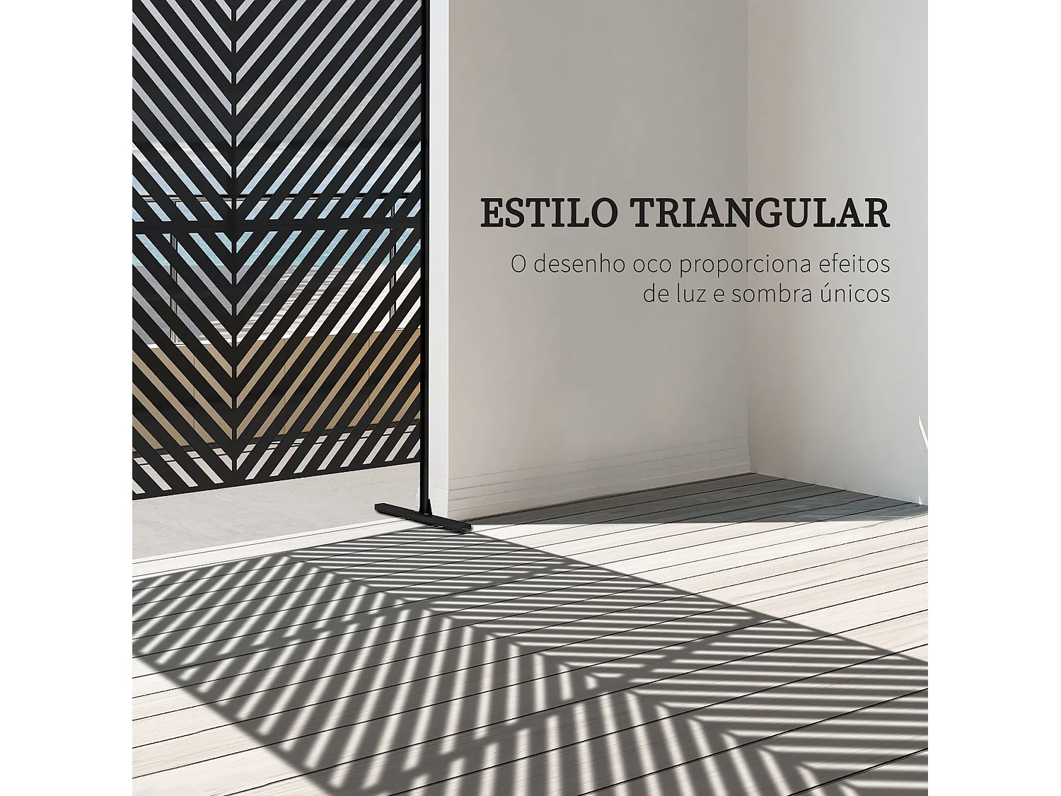 Biombo de Exterior com 3 Painéis em Aço - Divisor de Ambientes Elegante para Jardim e Varanda