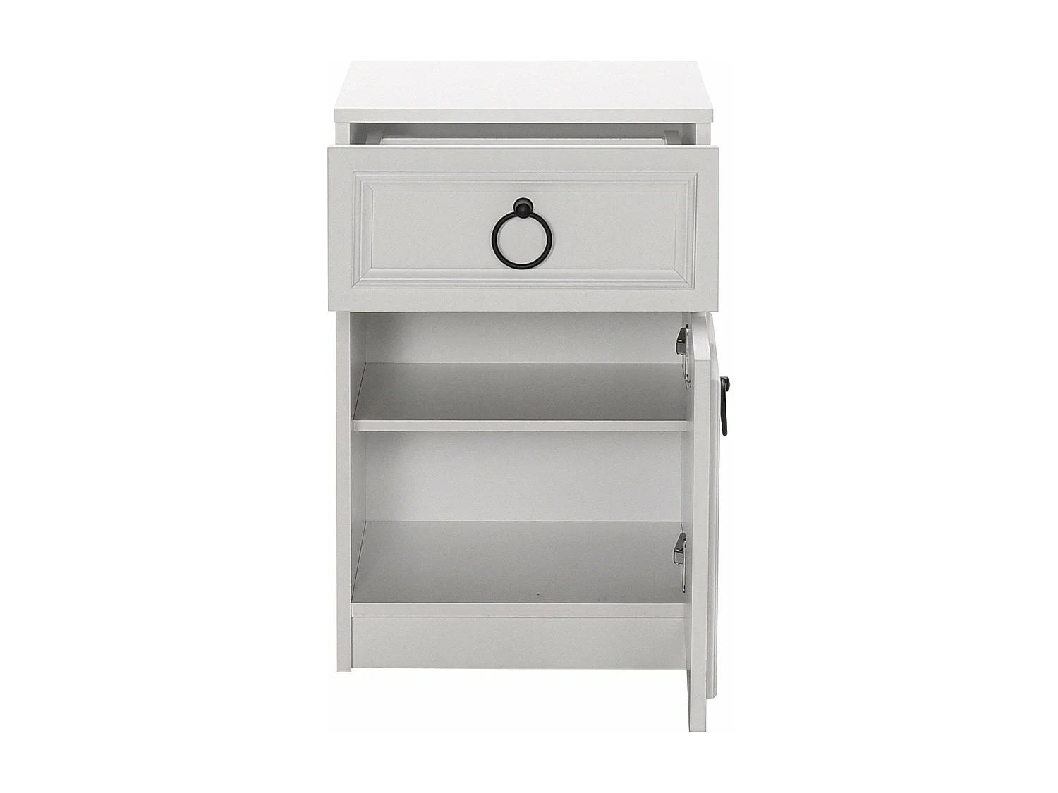 Mesa de Cabeceira Selene Branca - Design Moderno e Funcional - 40x63x38cm