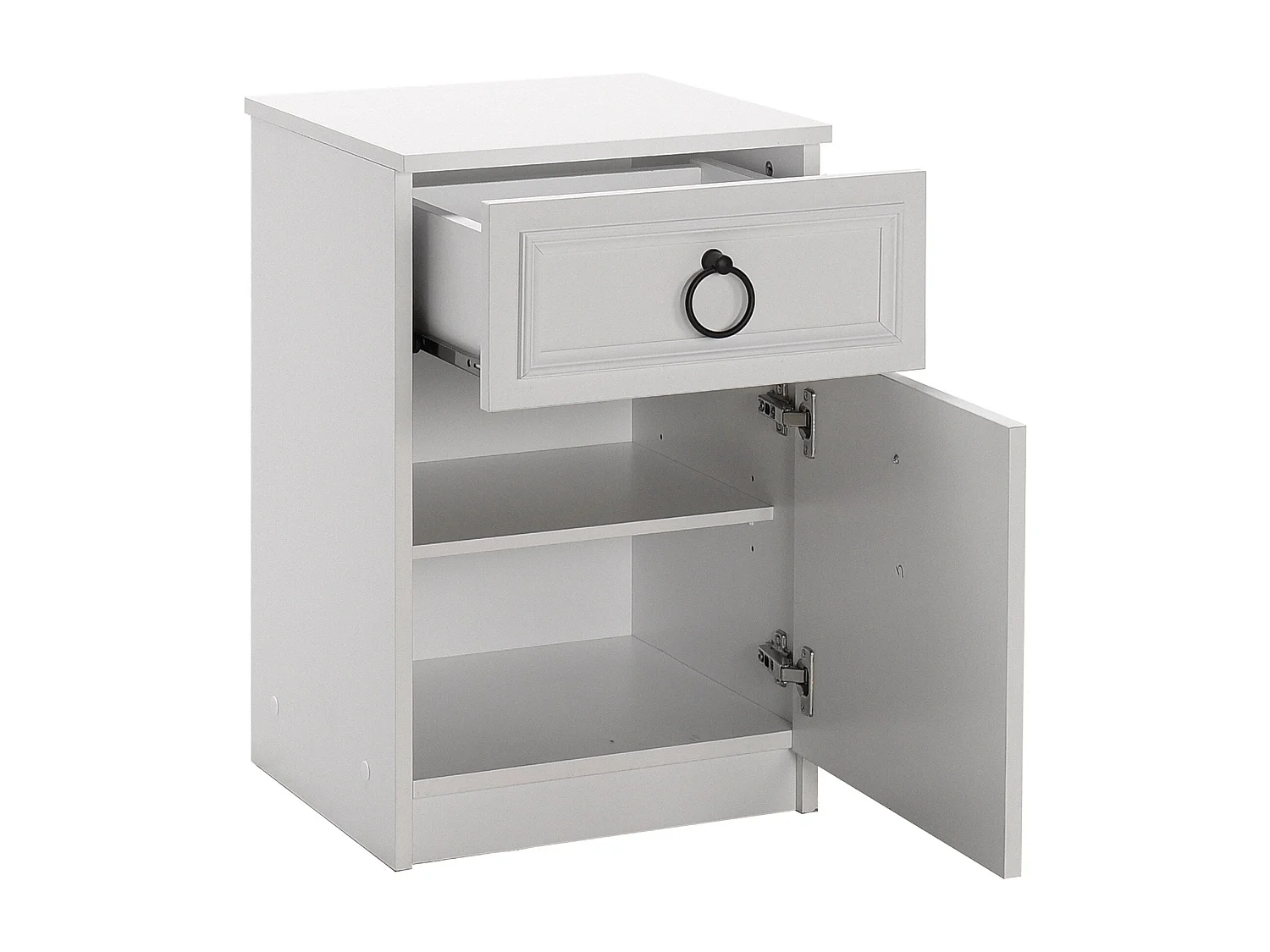 Mesa de Cabeceira Selene Branca - Design Moderno e Funcional - 40x63x38cm