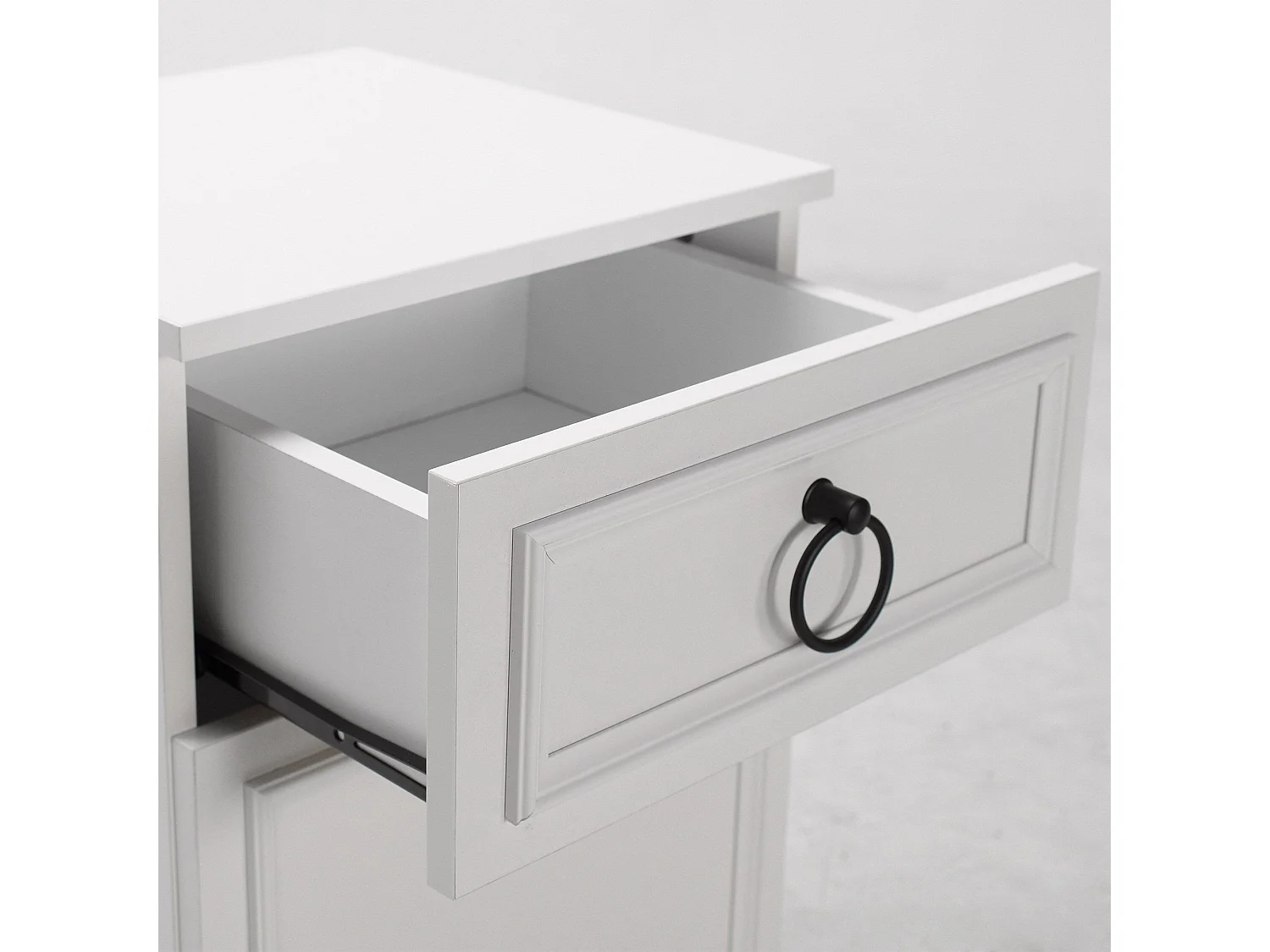 Mesa de Cabeceira Selene Branca - Design Moderno e Funcional - 40x63x38cm