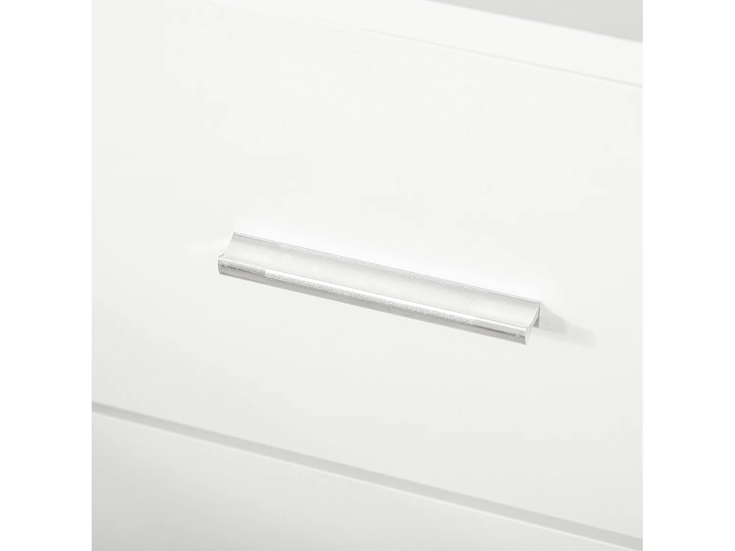 Mesita de noche Leonor Homcom 2 cajones blanco 49x45x39,5 cm