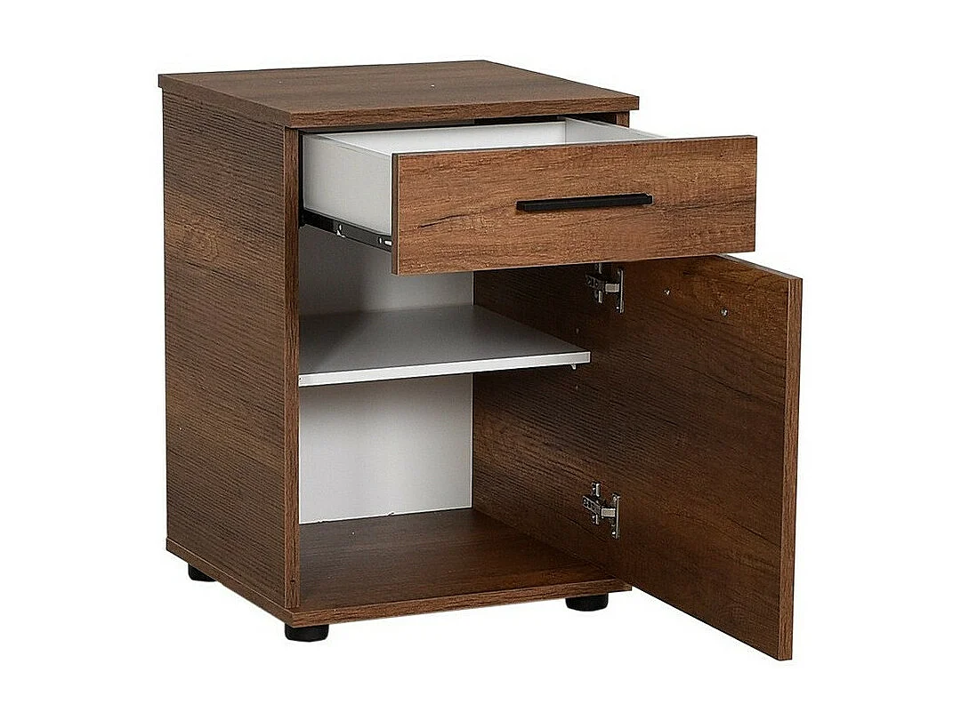 Comodino Kailua 1830, Noce, 57x40x39cm, Truciolare laminato