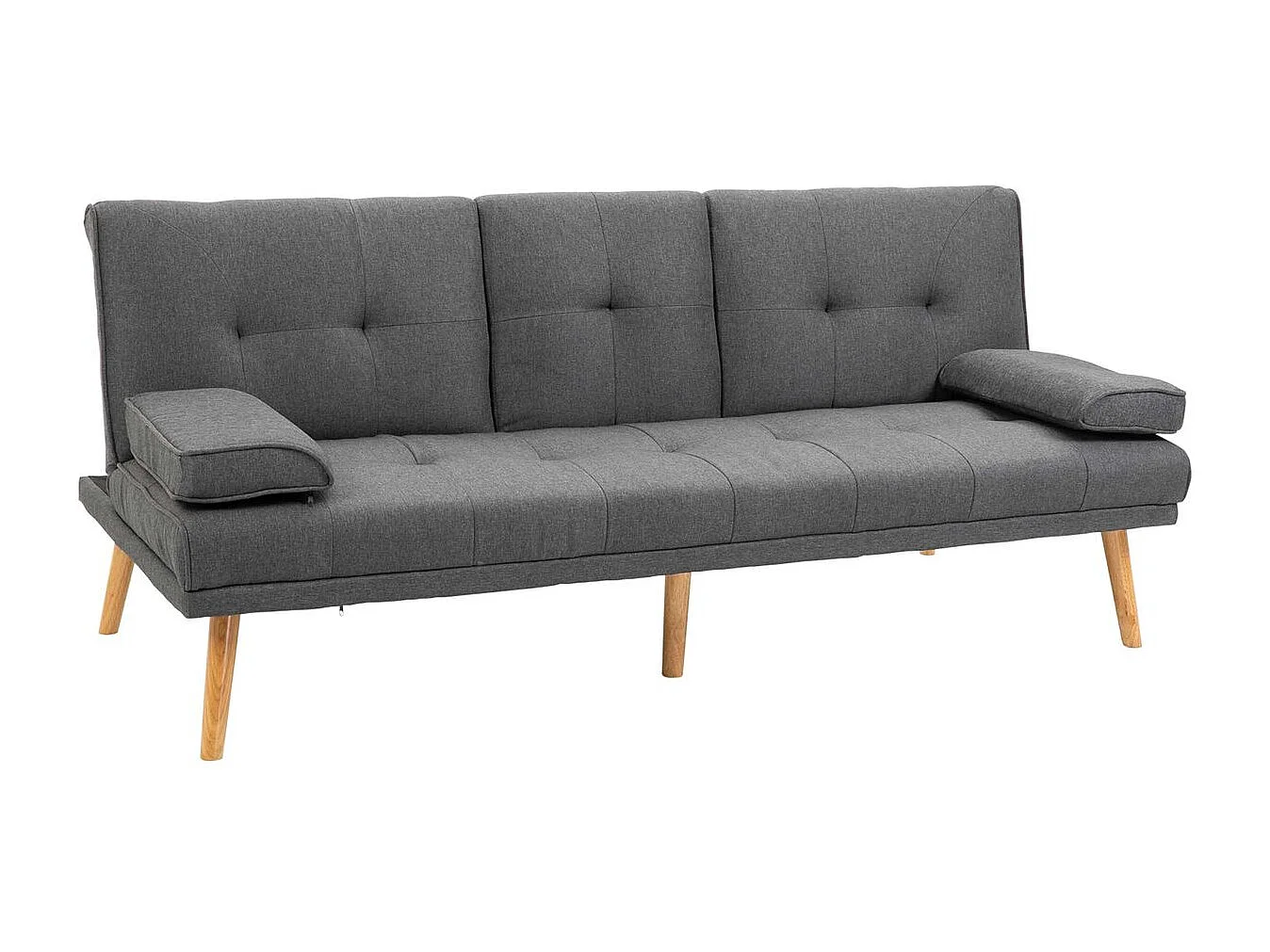 Sofá cama gris oscuro 181x77x78 cm HOMCOM