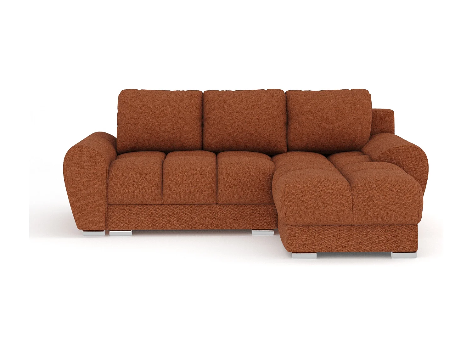 Canapé d'angle en toile tissée Peebles - 4 places - couleur cuivre