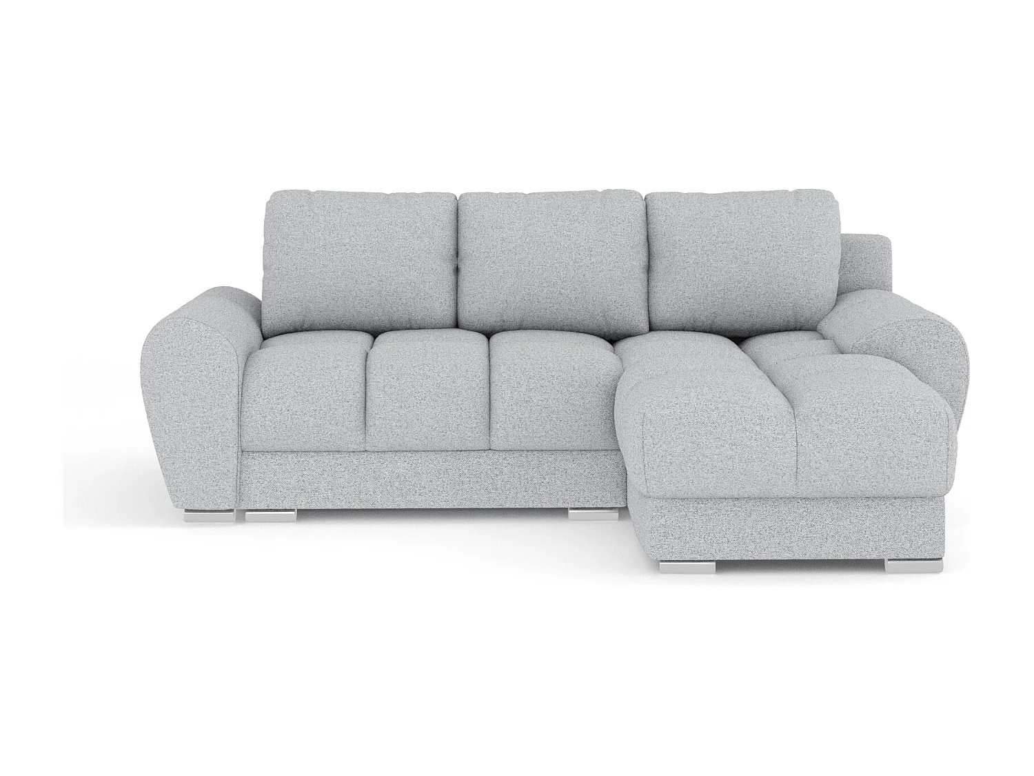 Canapé d'angle en toile tissée Peebles - 4 places - gris clair