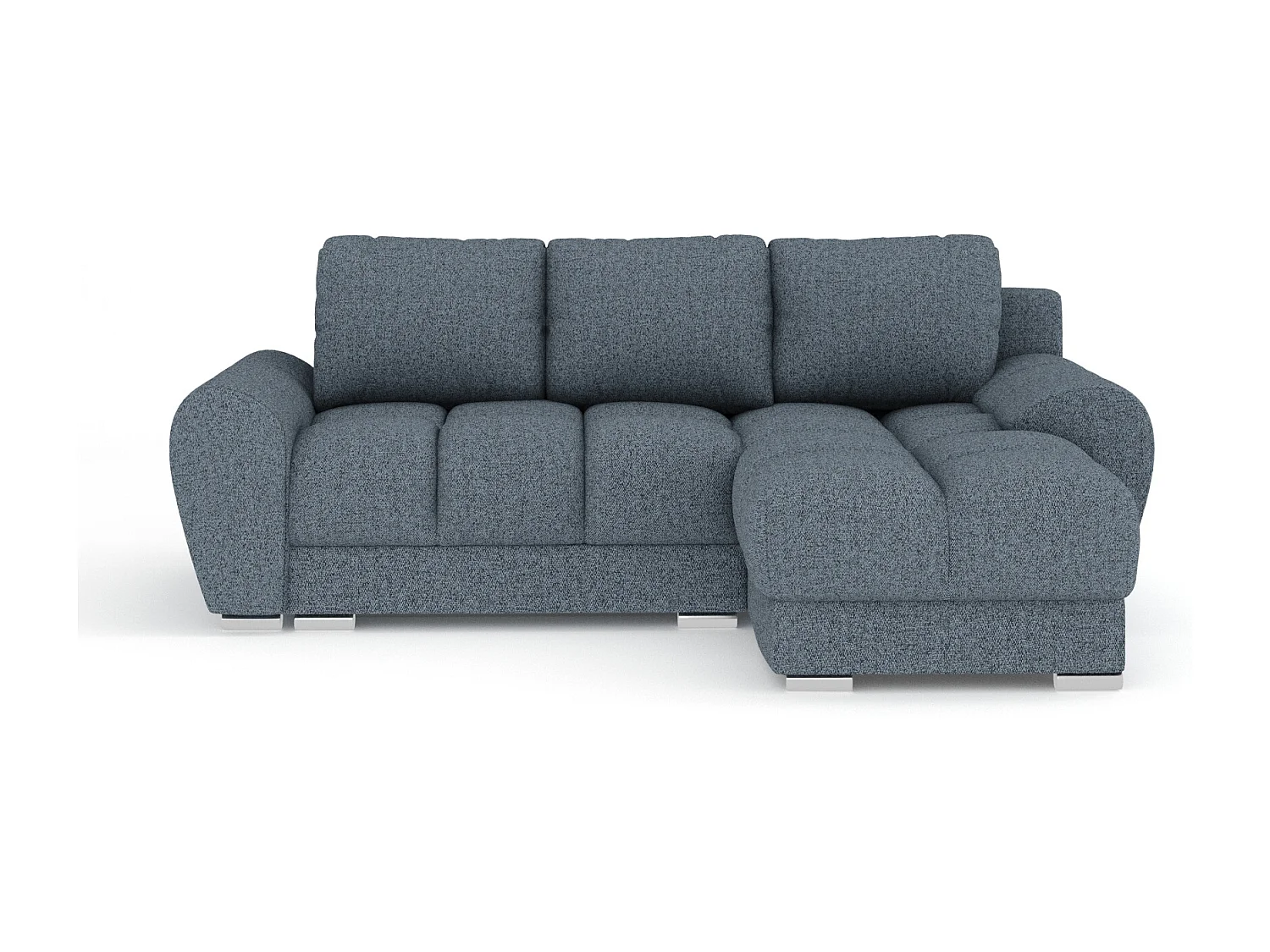 Canapé d'angle en toile tissée Peebles - 4 places - bleu foncé