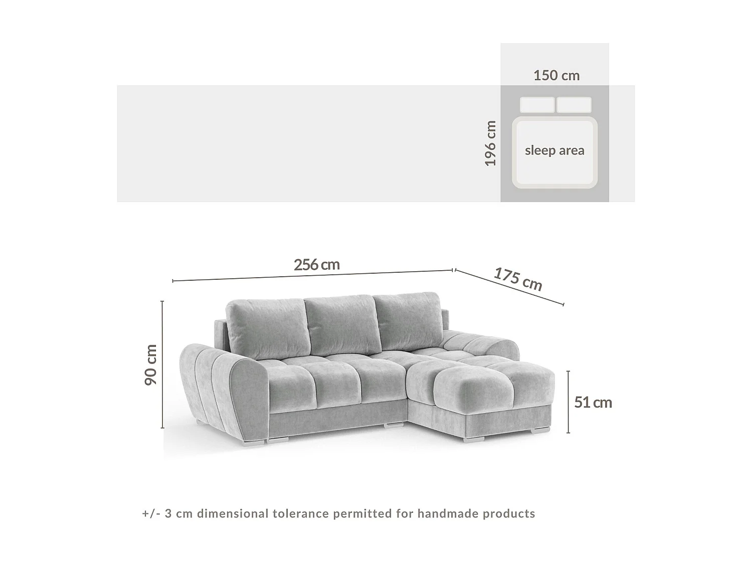 Canapé d'angle en tissu velours Peebles - 4 places - rose