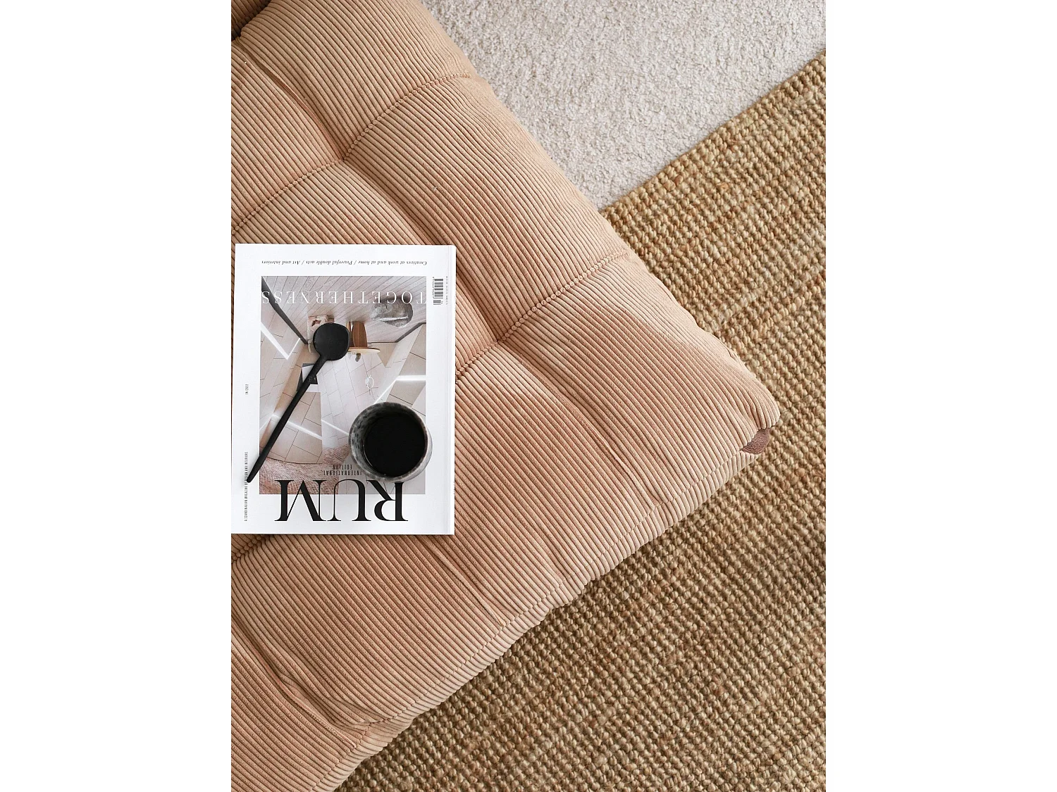 Chauffeuse 2 places convertible Ordila Velours côtelé Camel