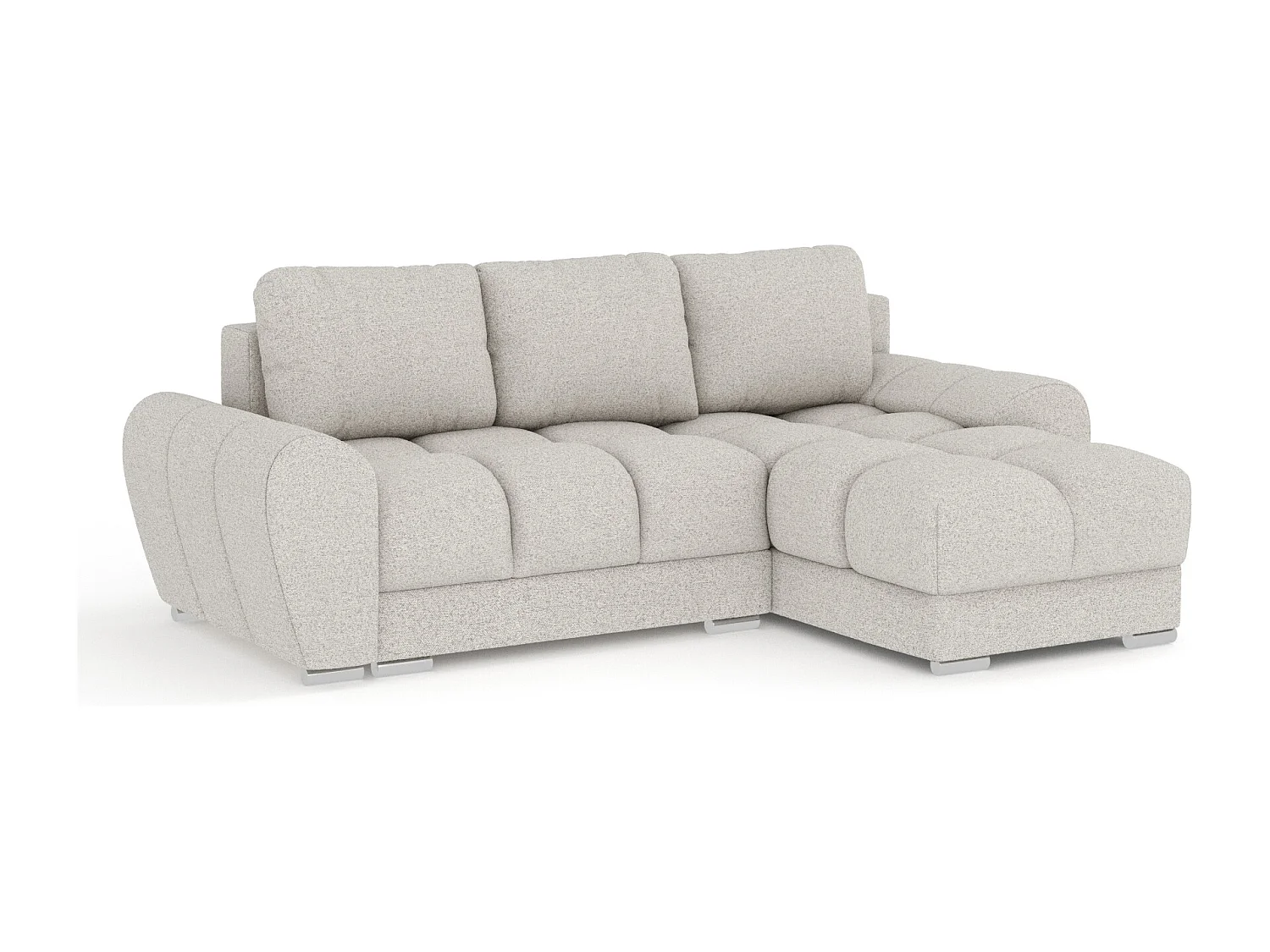 Canapé d'angle en toile tissée Peebles - 4 places - beige