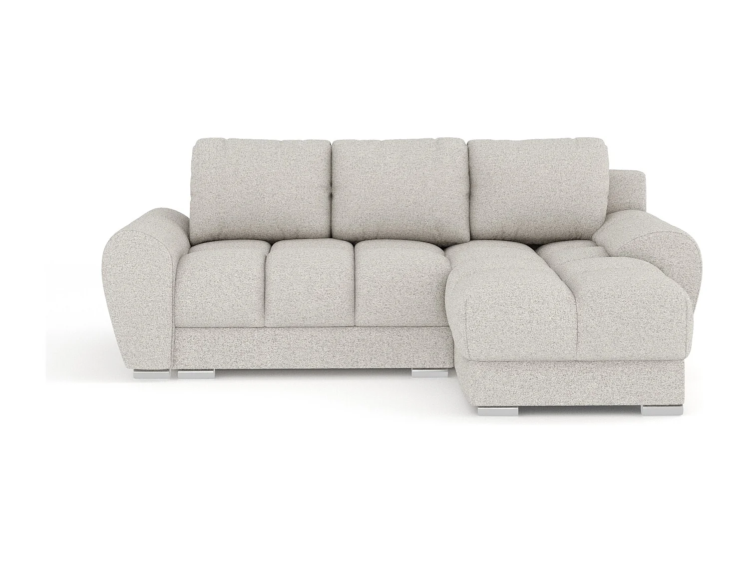 Canapé d'angle en toile tissée Peebles - 4 places - beige