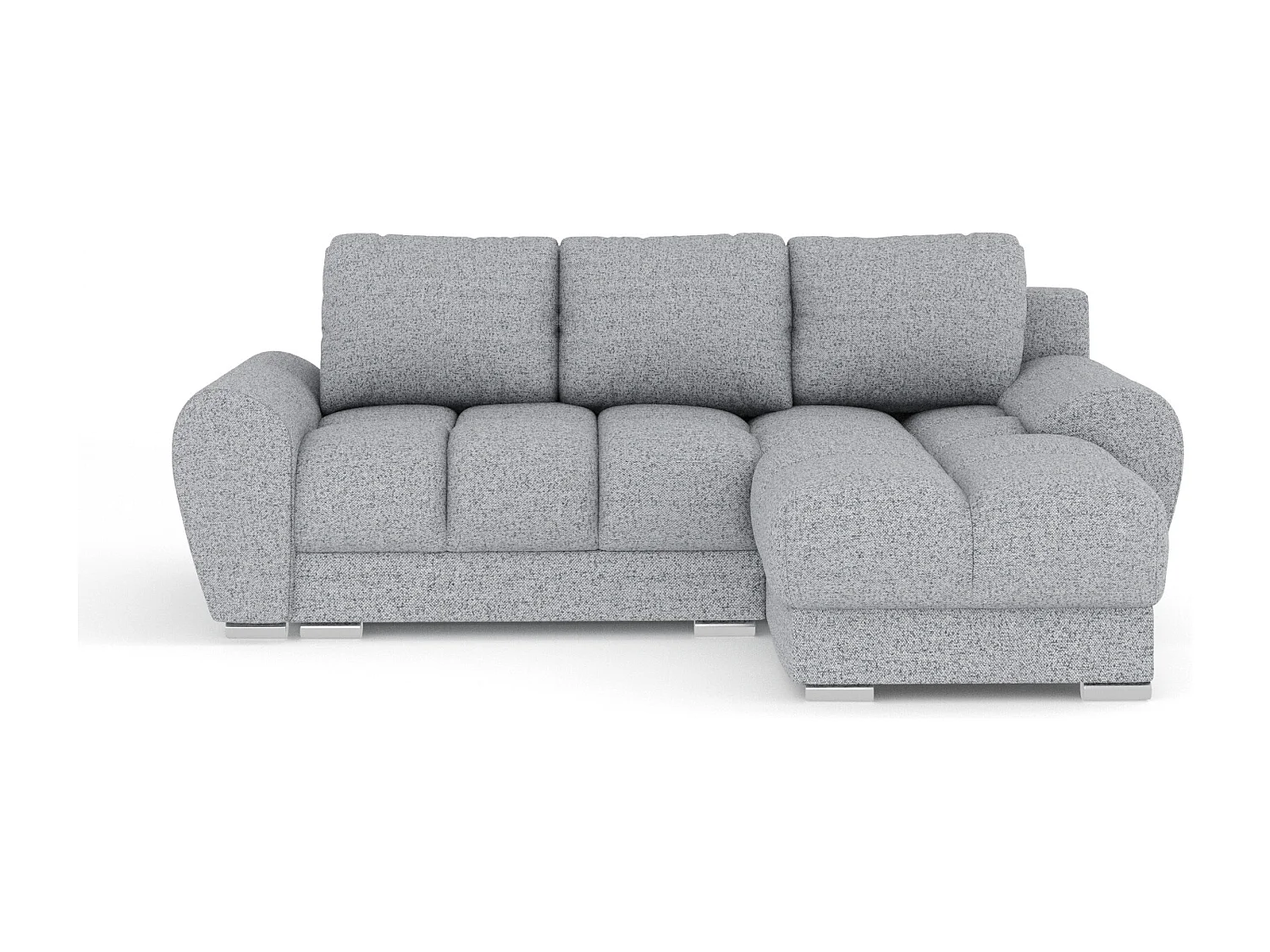 Canapé d'angle en toile tissée Peebles - 4 places - gris