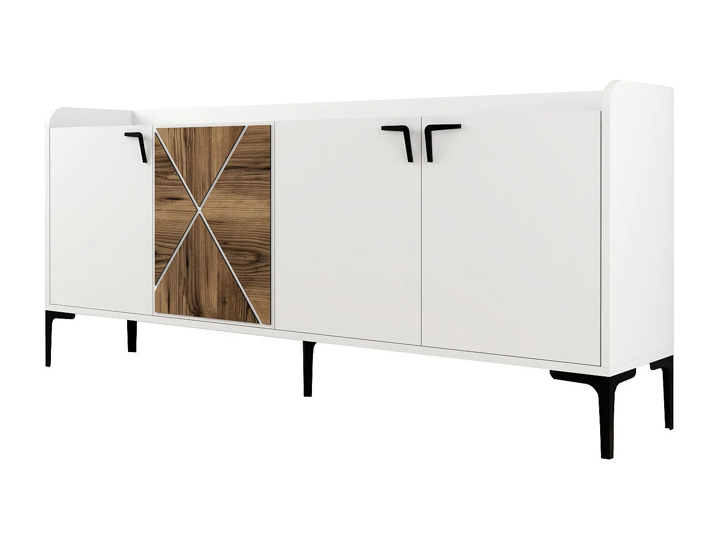 Aparador Venedik blanco 180x35x78 cm