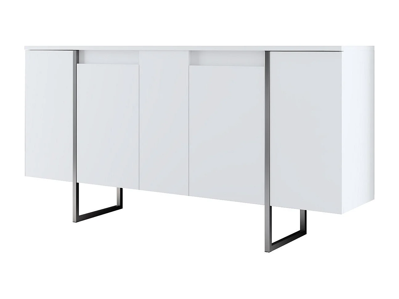 Aparador Luxe Blanco Plata 160x35x80 cm