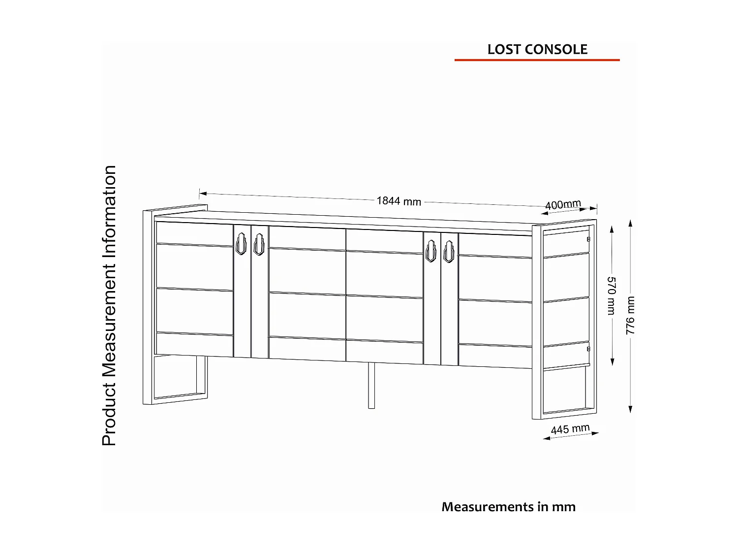 Aparador Lost - Elegância e Praticidade para Seu Lar