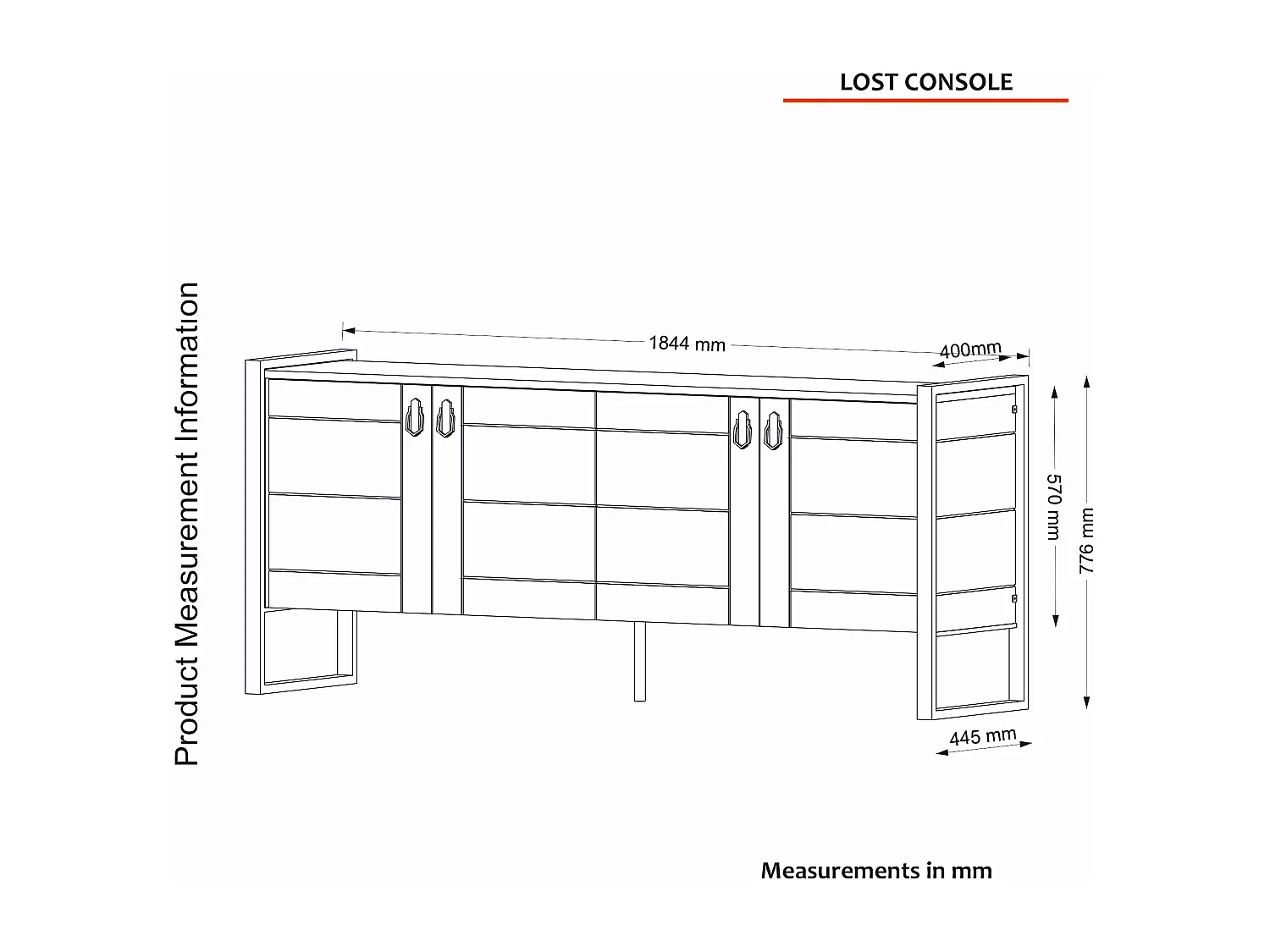 Aparador Lost - Elegância e Praticidade para Seu Lar