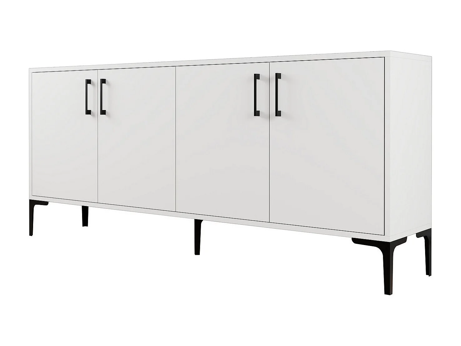 Aparador Kiev blanco 180x35x78 cm