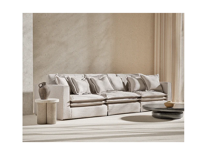 Sofa aus Webstoff Amalfi - Sechs-Personen - beige
