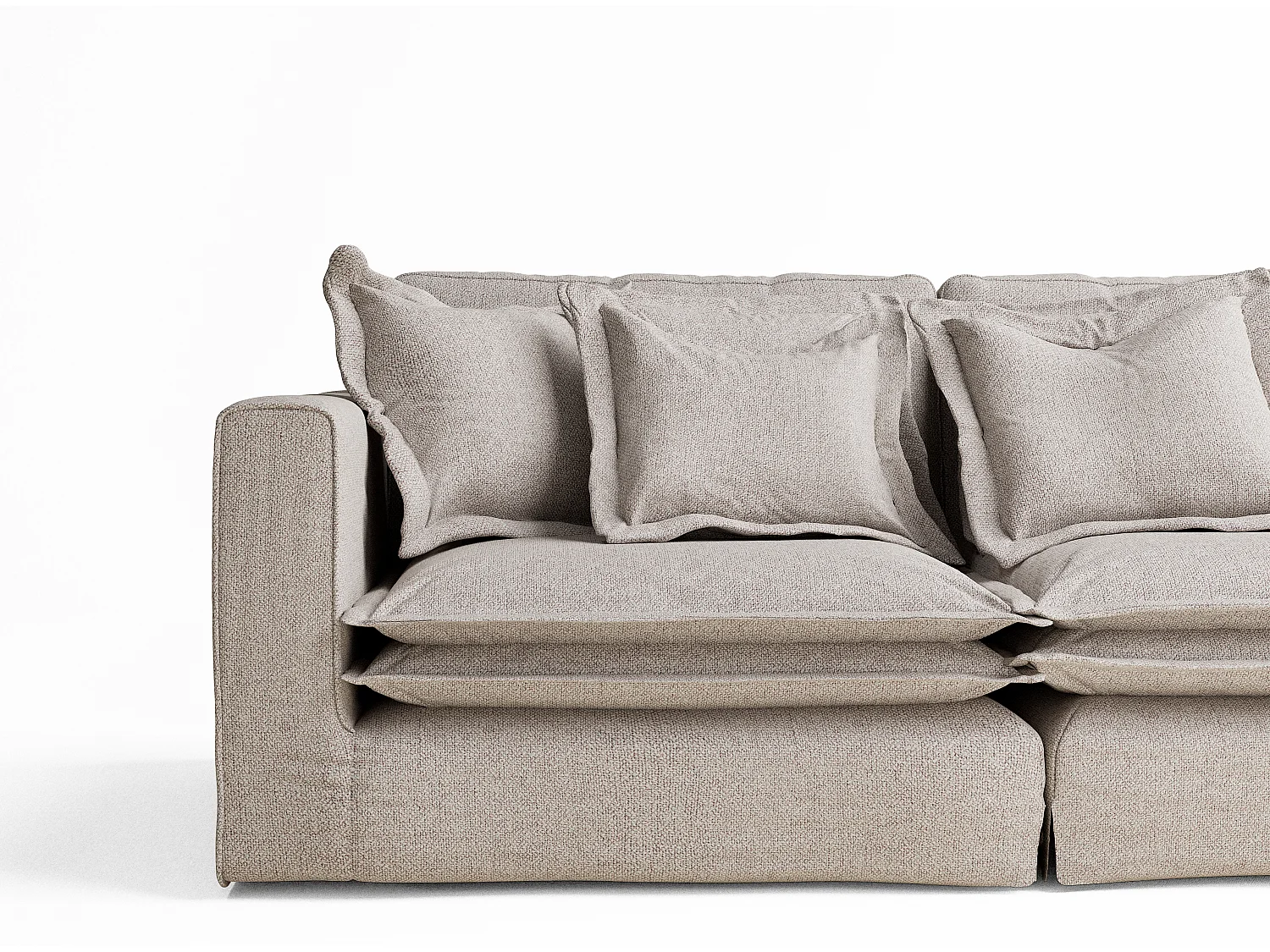 Canapé en toile tissée Amalfi - 6 places - beige