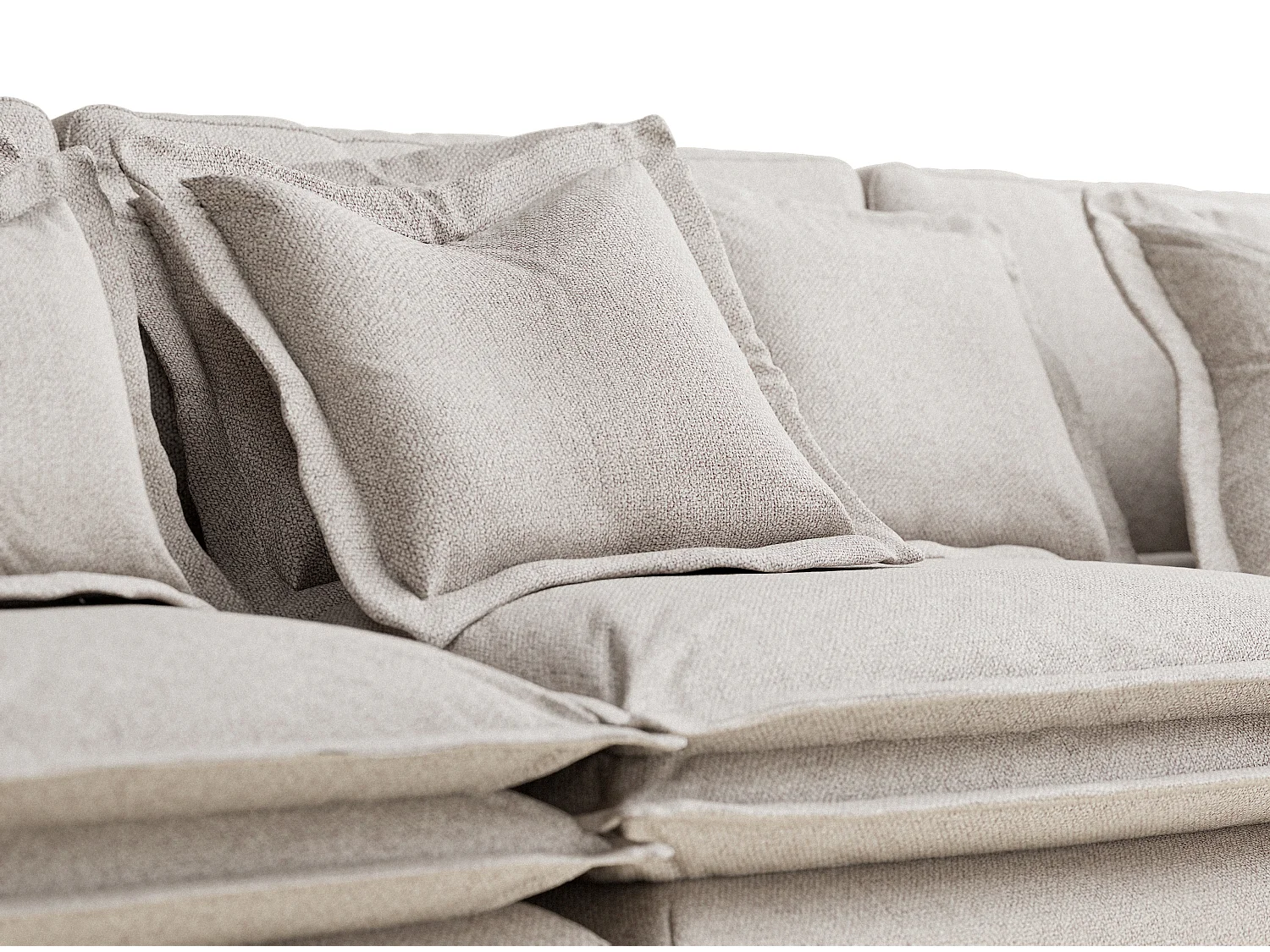 Canapé en toile tissée Amalfi - 6 places - beige