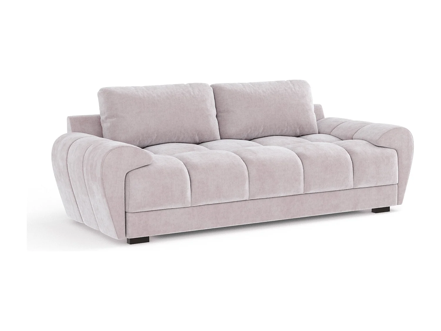 Canapé en tissu velours Peebles - 3 places - lilas