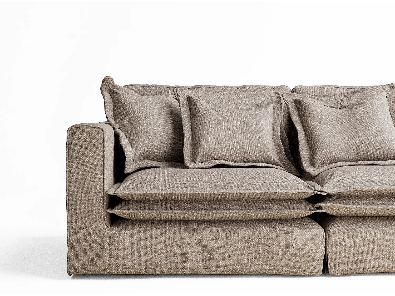 Canapé en toile tissée Amalfi - 6 places - marron clair