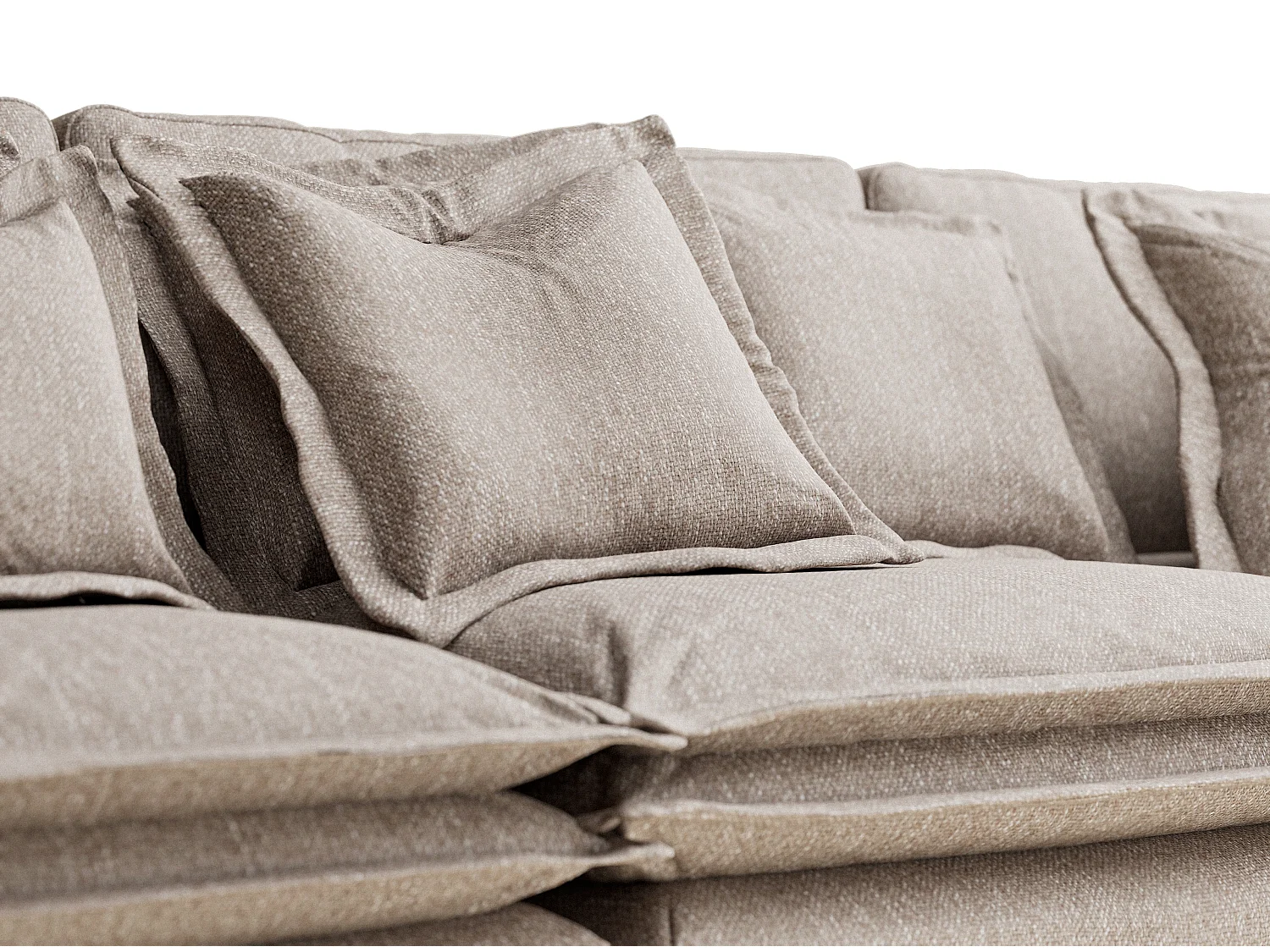 Canapé en toile tissée Amalfi - 6 places - marron clair