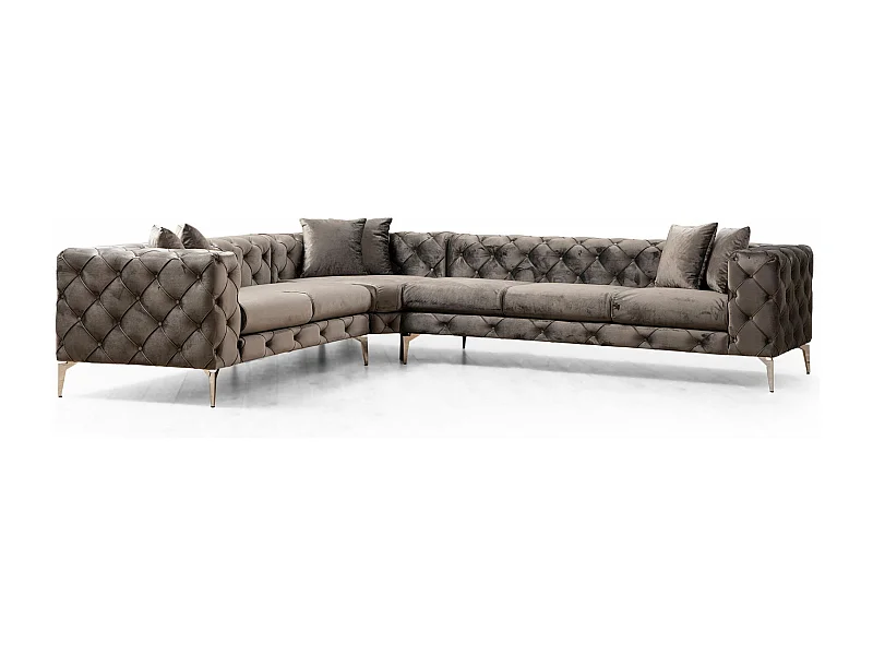 Sofá de Canto Como Left - Estilo e Conforto em Antracite