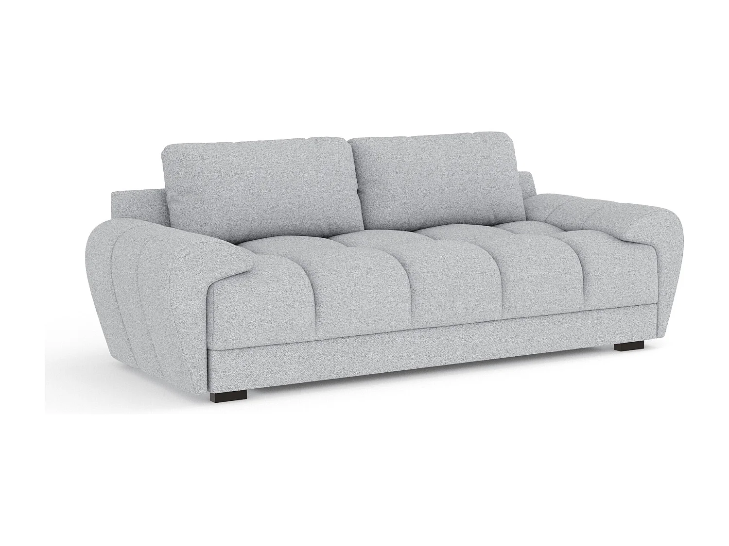 Canapé en toile tissée Peebles - 3 places - gris clair