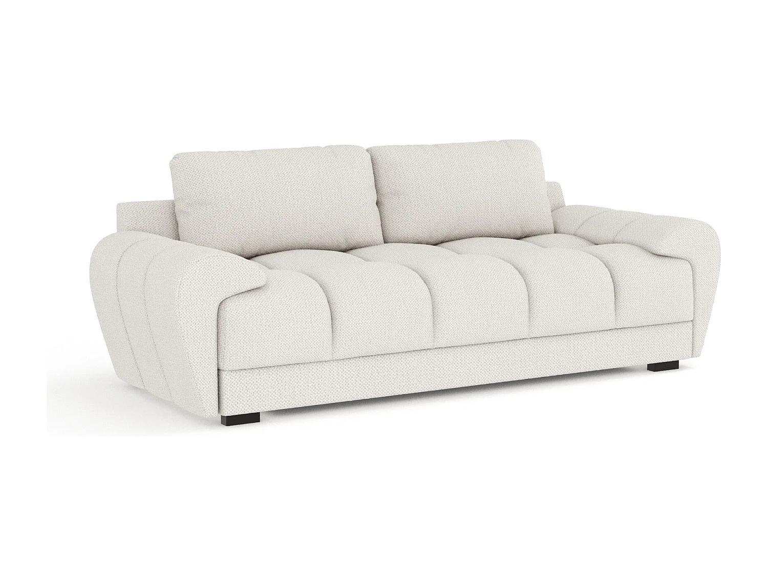 Canapé en tissu chenille Peebles - 3 places - beige