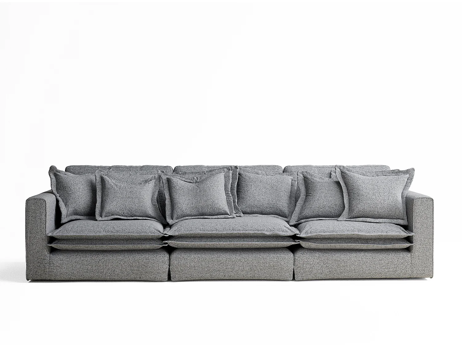 Canapé en toile tissée Amalfi - 6 places - gris